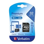 Verbatim 44083 Micro SDHC Memory Card 32GB with Adapter