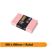 Olympic 141459 System Cards 152 x 102mm 6 x 4 Ruled Pink Pack 100