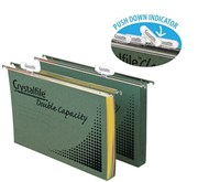 Crystalfile 111250C Complete Suspension Files Foolscap Double Capacity Green Box 50