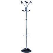 Alba 0322050 Chromy Coat Stand Chrome and Black