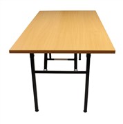 Folding Table 1500mm x 750mm x 730mm H Black Frame Beech Top
