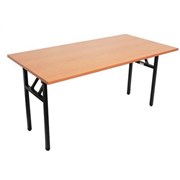 Folding Table 1800mm x 900mm x 730mm H Black Frame Beech Top