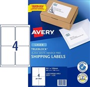 Avery 959030 L7169 Shipping Labels with Trueblock Laser 991 x 139mm 4 Per Sheet Pack 100
