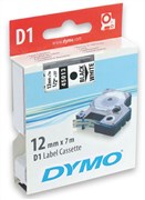 Dymo S0720550 Tape D1 Red on White 12mm 45015