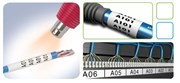 Dymo Rhino 18483 Tape Permanent Polyester Black on White 12mm