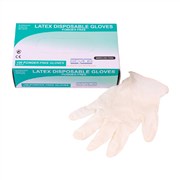 Stylus 4312 Latex Disposable Gloves Large Cream Box 100