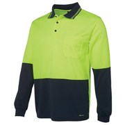 TSCO HiVis 3183YNL Two Tone Cool Breathe Polo Shirt Long Sleeve Large Yellow