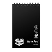 Spirax P563B PP Reporter Notebook 200 x 127mm 300 Page Top Open Black 5605000