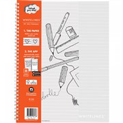 Whitelines 197075 Soft Cover Notebook A4 120 Page 8mm Ruled