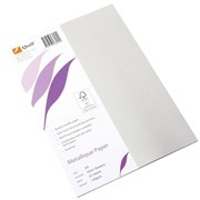 Quill 06001 Metallique Paper A4 120gsm Silver Shadow Pack 25