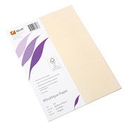 Quill 06003 Metallique Paper A4 120gsm Mother Of Pearl Pack 25