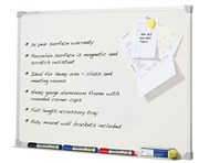 Quartet Penrite Slimline Whiteboard Vitreous Porcelain 900 x 600mm