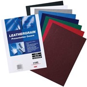 PHE Leathergrain Binding Covers A4 300gsm Red  Pack 100