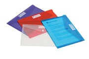 Marbig 2015001 Doculope Document Wallet With Button A4 Blue Pack 10