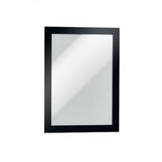 Durable 487101 Duraframe Self Adhesive Sign Holder A5 Black Pack 2