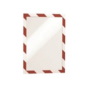 Durable 4944132 Sign Holders Security A4 Red  White Pack 2
