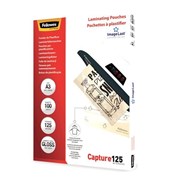 Fellowes 53075 Laminating Pouches A3 Gloss 125 Micron  Pack 100