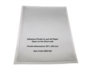 89402AD Adhesive Back Pockets A4 Pack 10