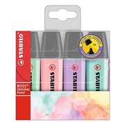 Stabilo Boss 7042 Highlighter Pastel Assorted Wallet 4