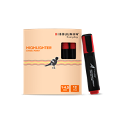 Bibbulmun Highlighter Chisel Red Box of12 915040203
