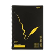 Quill 400162074 Spiral Grid Book A4 70gsm PP 5mm 120 Pages Black