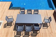 Siesta Resin 9 Piece Vegas Table Dining Setting Anthracite