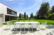 Siesta Vegas 8 Seater Dining Set with Air XL Arm Chair White