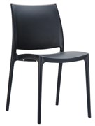 Siesta Maya Visitor Chair 4 Leg  Indoor  Outdoor Polypropylene Black