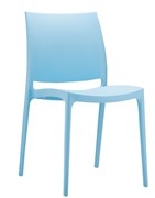 Siesta Maya Visitor Chair 4 Leg  Indoor  Outdoor Polypropylene Light Blue