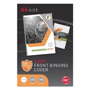 GBC Binding Cover A4 250 Micron Clear Pack 100