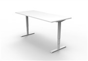 Boost Plus Single Sided Workstation 1200mm x 750mm White Frame with Natural White Top