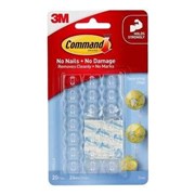 3M 17026CLR Command Adhesive Clear Decorating Clips Pack 20