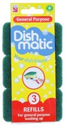 Dishmatic Dish Brush Sponge Refill  Pack 3