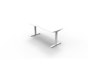Boost Plus Single Sided Workstation 1500mm x 750mm  White Frame with Natural White Top