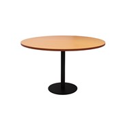 Estilo Round Table 1200mm Black Disc Base Beech Top