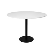 Estilo Round Table 1200mm Black Disc Base Natural White Top