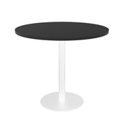 Estilo Round Table 900mm White Disc Base Black Top