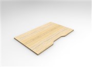 Desk Top Only Scalloped 1200mm W x 750mm D  Natural Oak