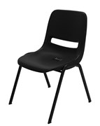 Poly Stacking Chair Black 4 Leg Frame