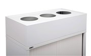 Planter Box to Suit GO Tambour Cupboards 900mm W x 473mm D x 230mm H with 3 x 200mm Cutouts White