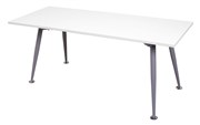 Rapid Span Meeting Table 1800mm W x 900mm 4 Leg Silver Base Natural White Top